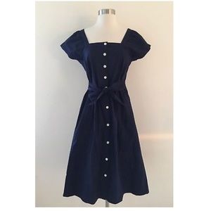 Jcrew Navy Shirt Dress